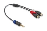 -  jack 3.5mm M/2RCA F