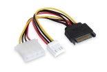  - SATA 15pin > MOLEX 4pin+ Molex FDD 4pin