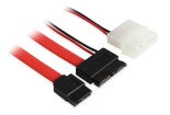   Slim SATA 13pin > SATA II 7pin/Molex 4pin