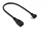 Кабель USB 2.0 micro USB M угол/micro USB F