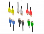 Удлинитель USB 2.0 1.8m AM / AF, AWG 26 / 28 Premium GCR, экран, зеленый, желтый,красный,белый,черный,синий