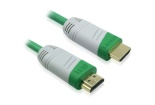 Кабель HDMI High speed v1.4 with Ethernet 19M/19M, зеленый