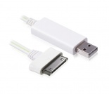 Кабель Premium USB2.0 AM/Apple Dock 30M, плоский, светодиодный