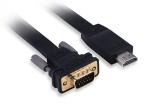 Кабель-конвертер HDMI 19M/VGA 15M, плоский