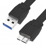 Кабель USB 3.0 AM/micro USB M, плоский